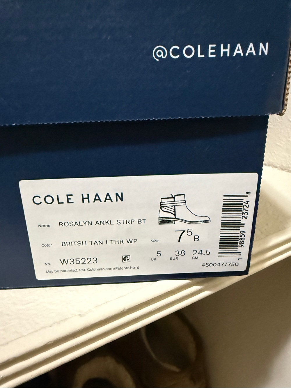 Cole Haan British Tan Leather Ankle Boots